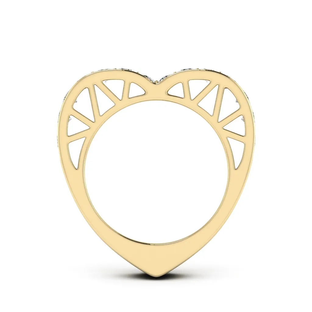 0.84 CTS DEW Moissanite Heart Ring