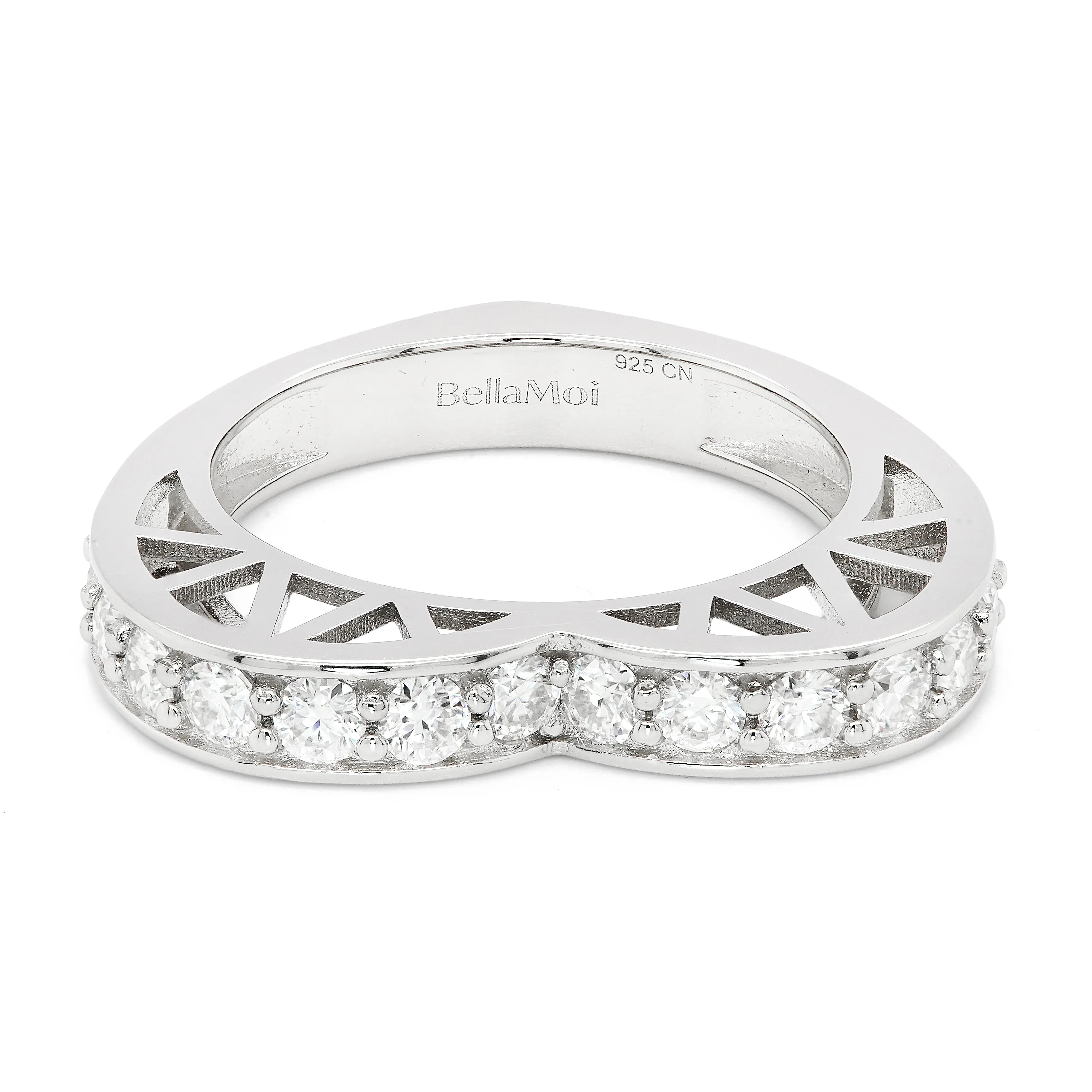 0.84 CTS DEW Moissanite Heart Ring