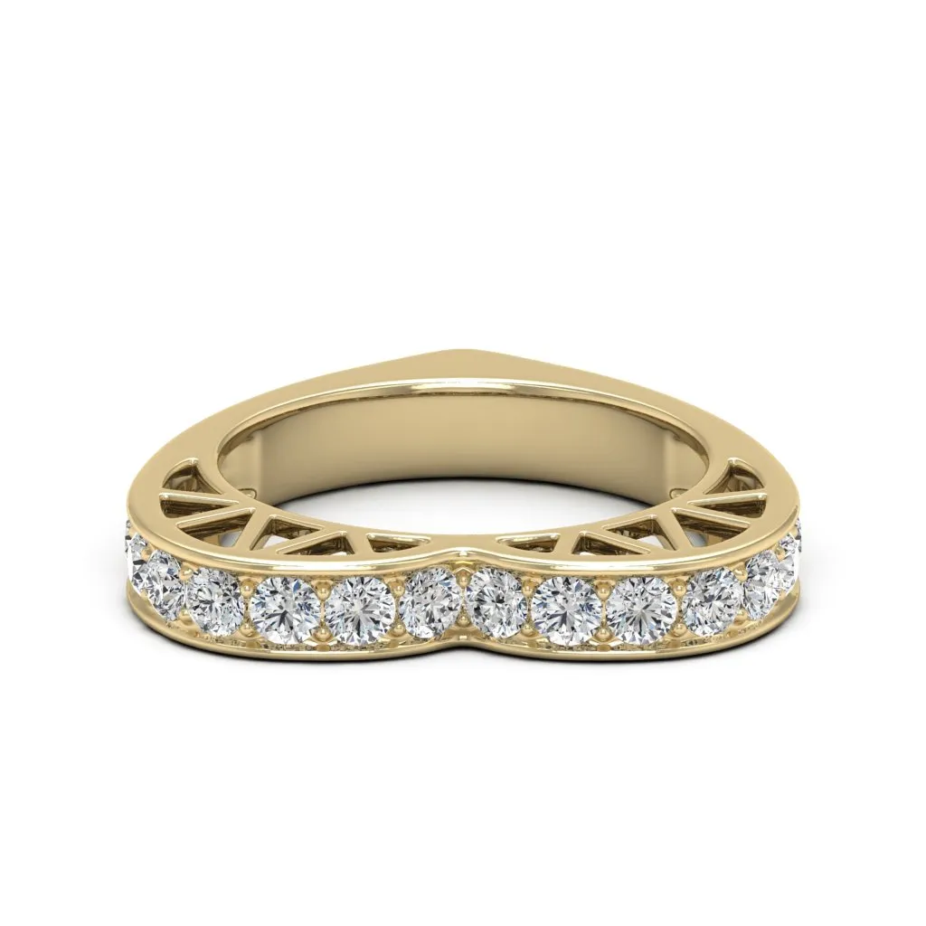 0.84 CTS DEW Moissanite Heart Ring