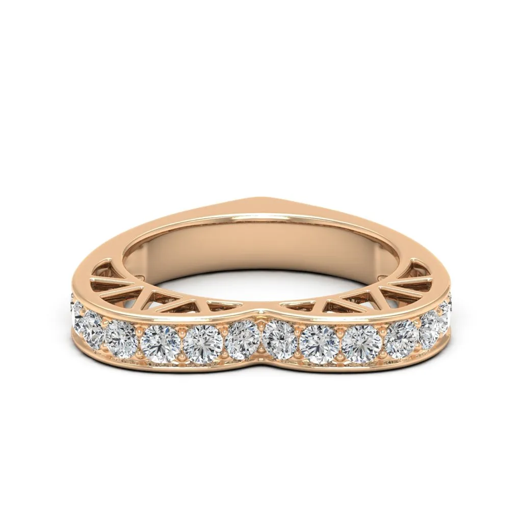 0.84 CTS DEW Moissanite Heart Ring