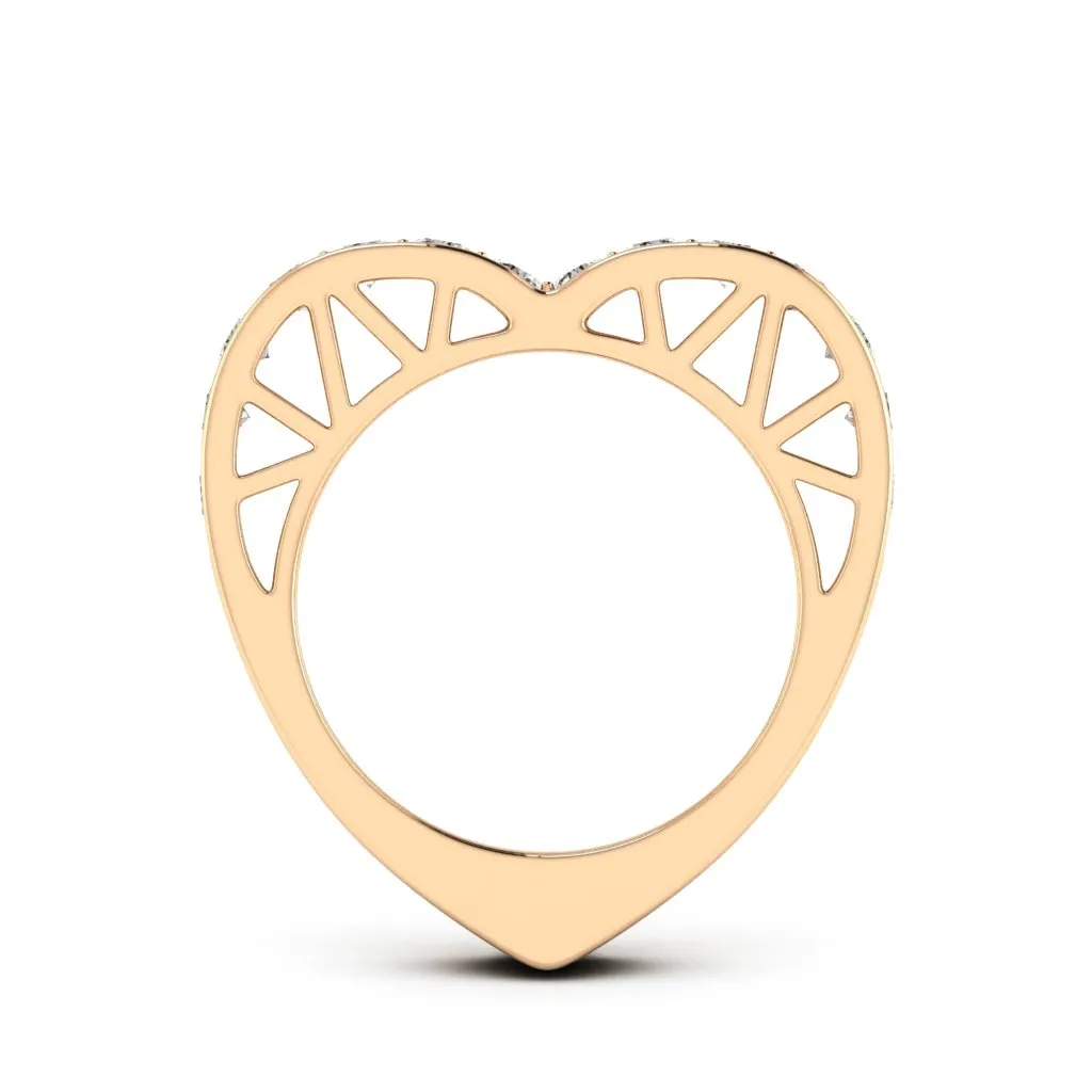 0.84 CTS DEW Moissanite Heart Ring