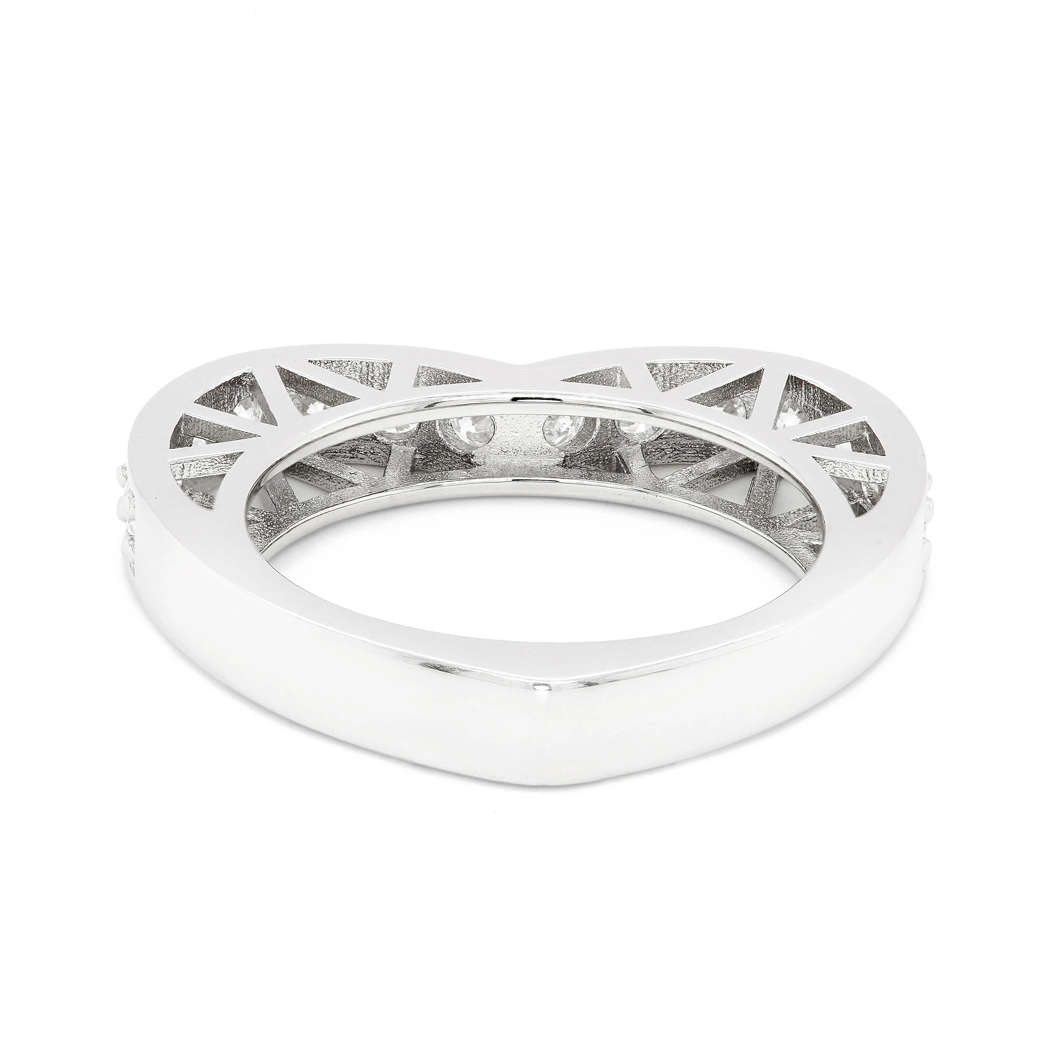 0.84 CTS DEW Moissanite Heart Ring