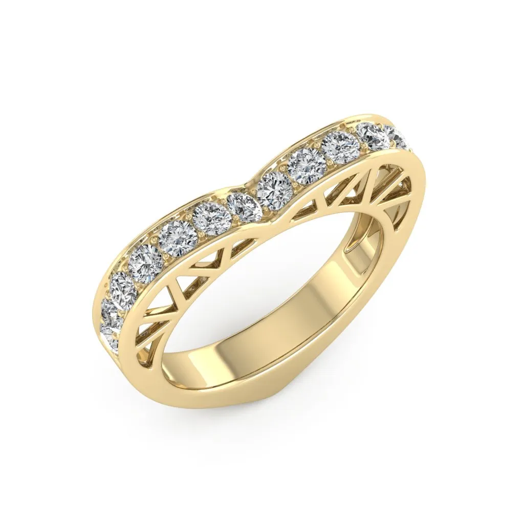 0.84 CTS DEW Moissanite Heart Ring