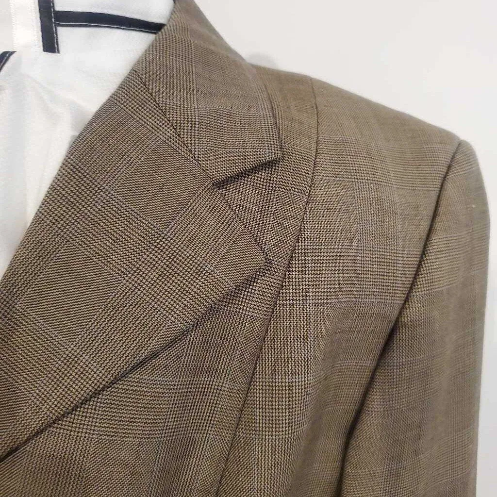 12T Grand Prix Brown Plaid Hunt Coat