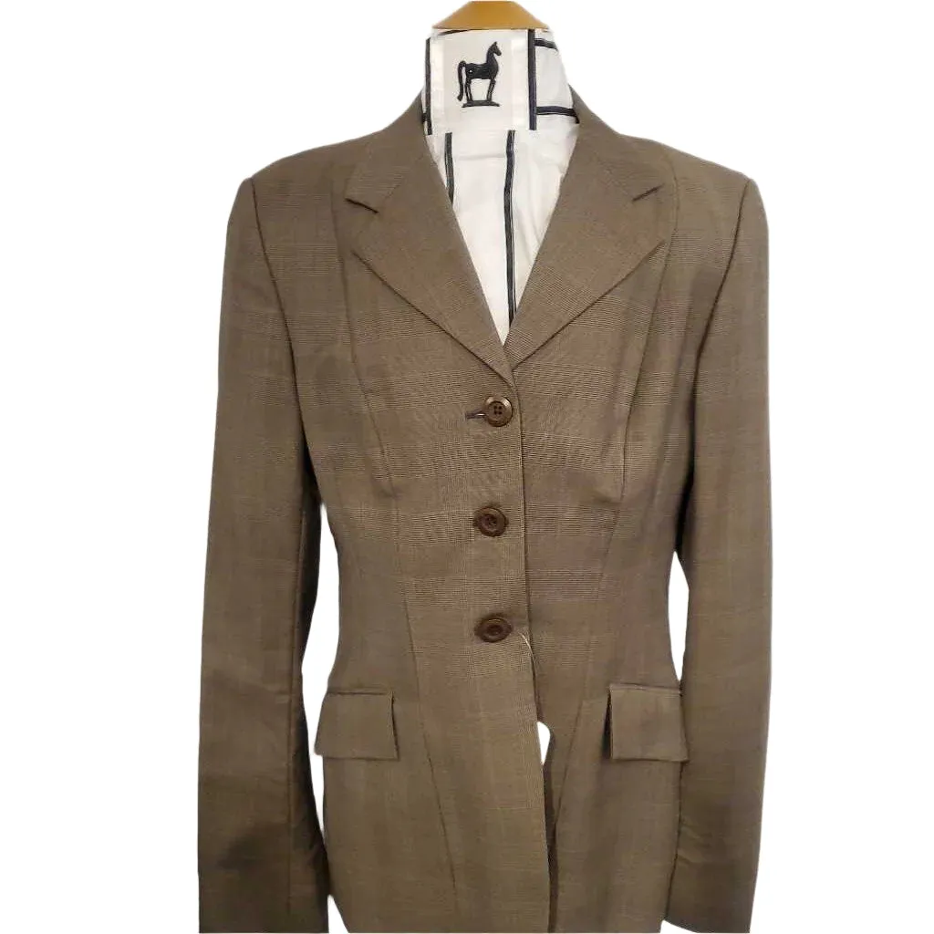 12T Grand Prix Brown Plaid Hunt Coat