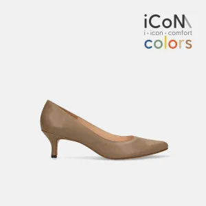 15% OFF: iCoN COLORS: Pointed Toe Smooth Pumps (C57173) Dark Greyge