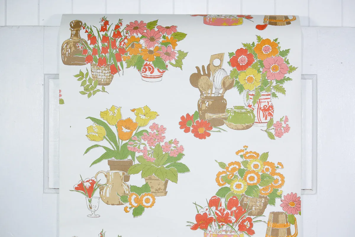 1970s Kitchen Vintage Wallpaper