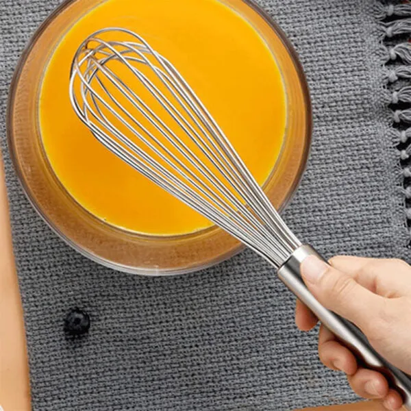 2  Pcs Set Stainless Steel Manual Handheld Mixer