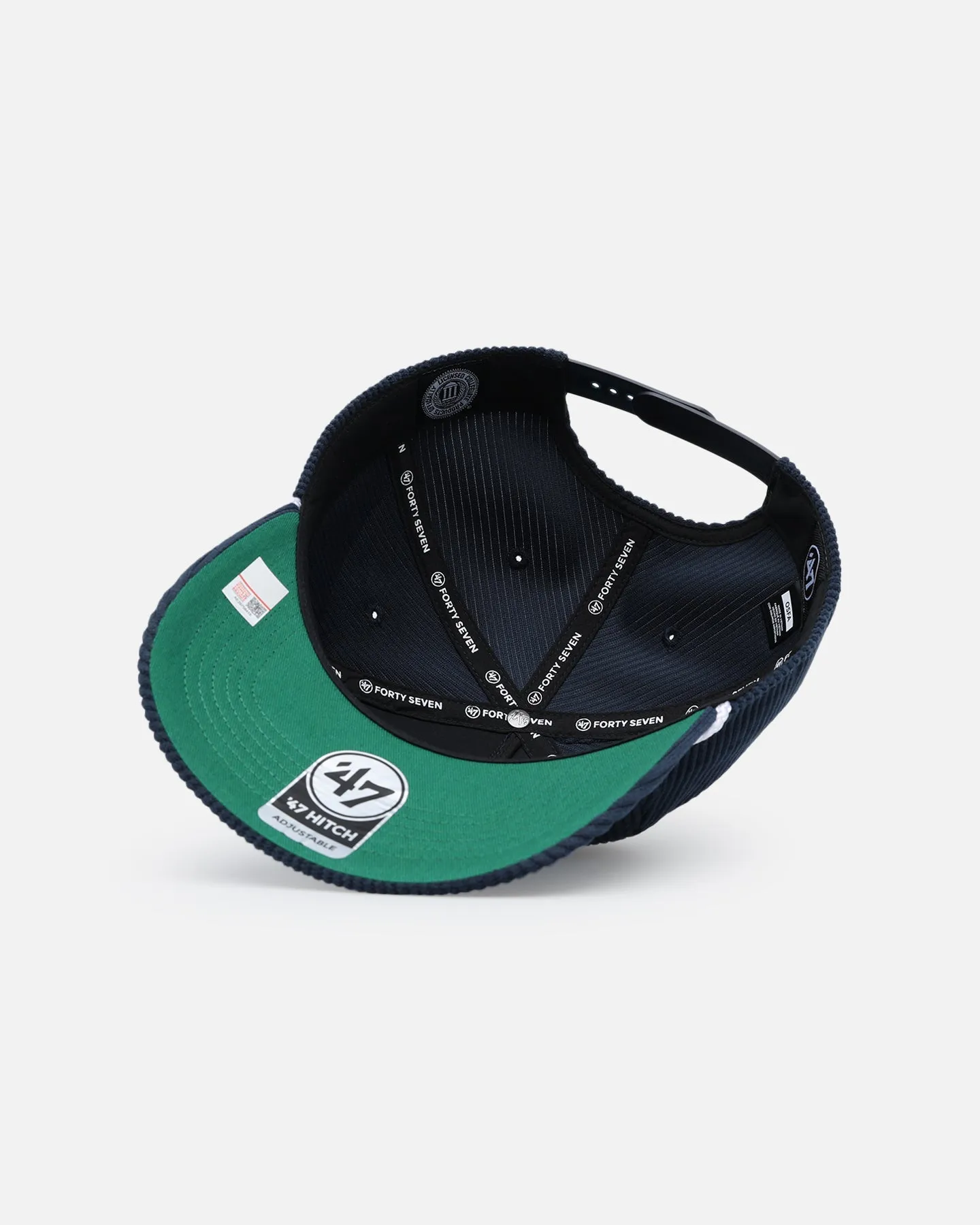 47 Brand North Carolina Tar Heels 'NCAA Corduroy Team Script' Corduroy Crossrope 47 Hitch Snapback Montego