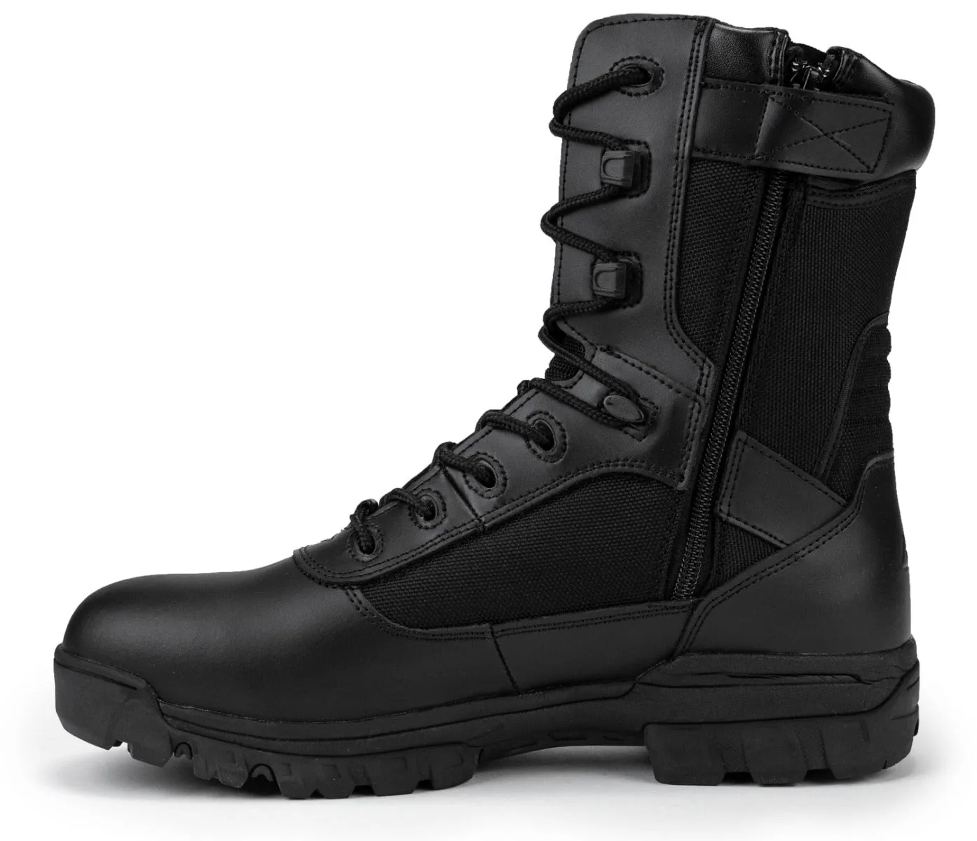 8" CoolMax Tactical Combat Side Zip Boots (Black)