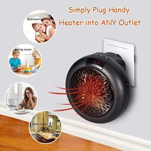 900W Portable Electric Wall Outlet Warm Space Fan Heater