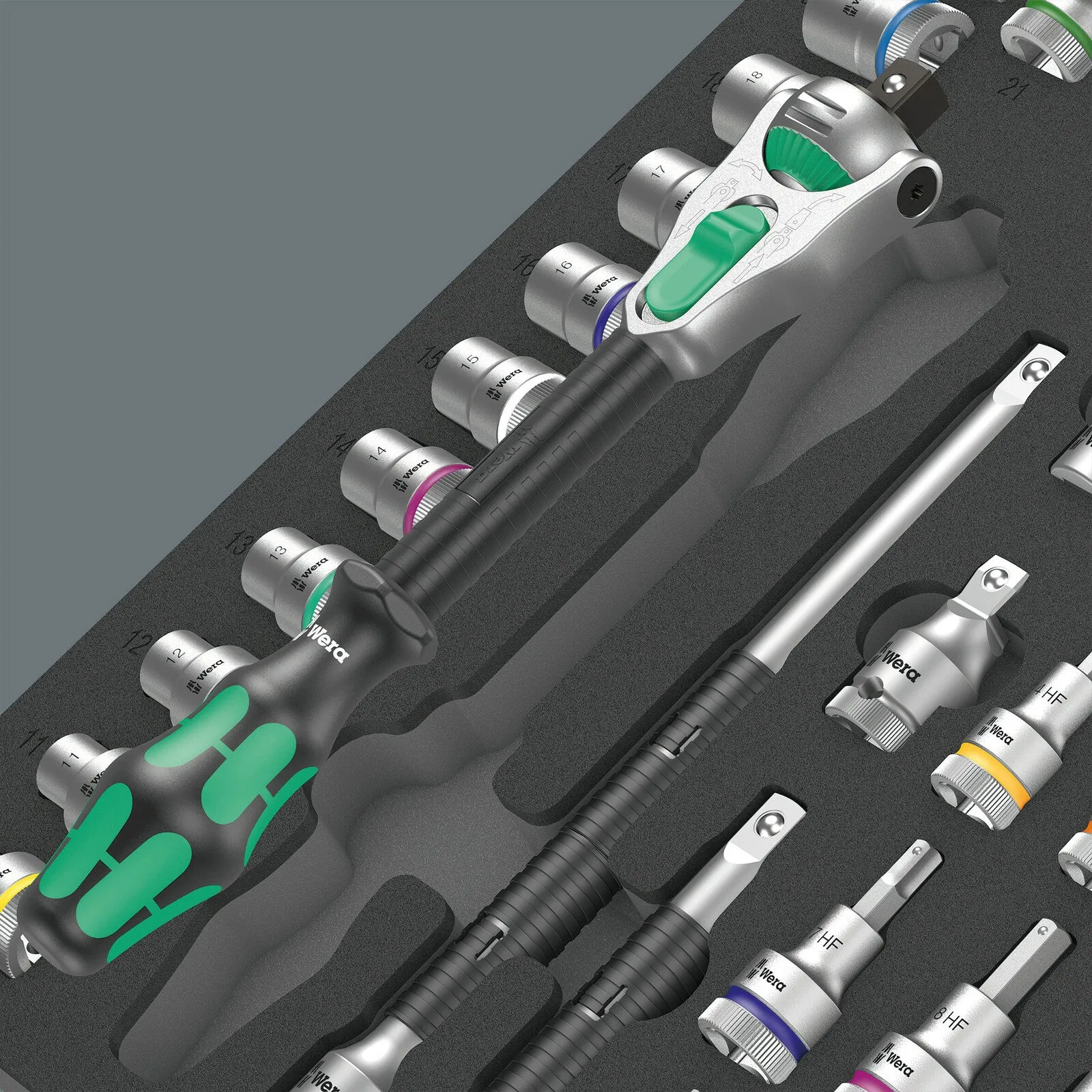9722 Foam insert 8000 C Zyklop 1/2" ratchet set 1, 31 pieces - 05150112001