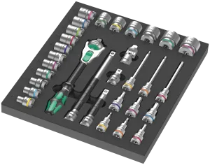 9722 Foam insert 8000 C Zyklop 1/2" ratchet set 1, 31 pieces - 05150112001
