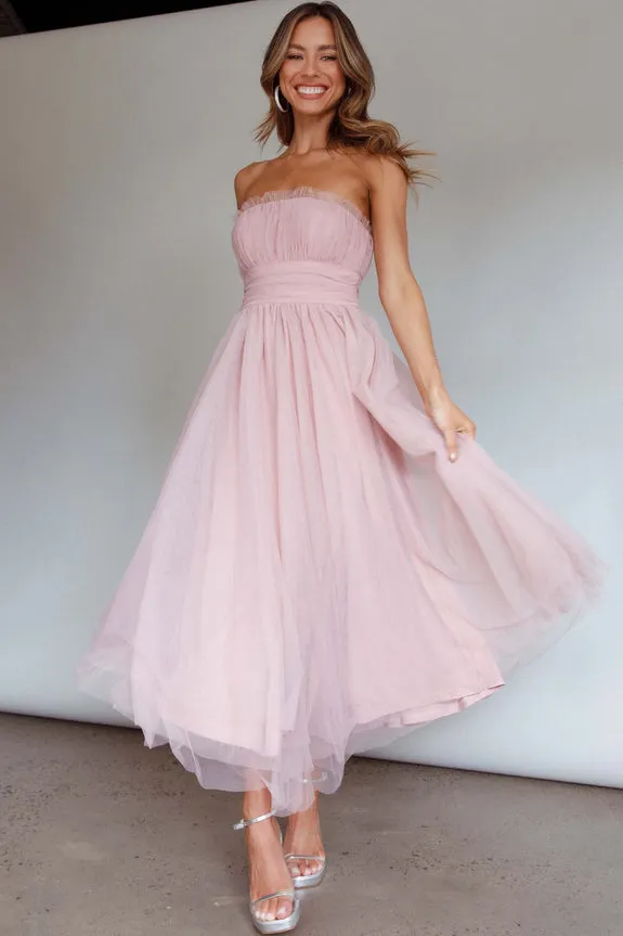 Abby Strapless Mesh Dress