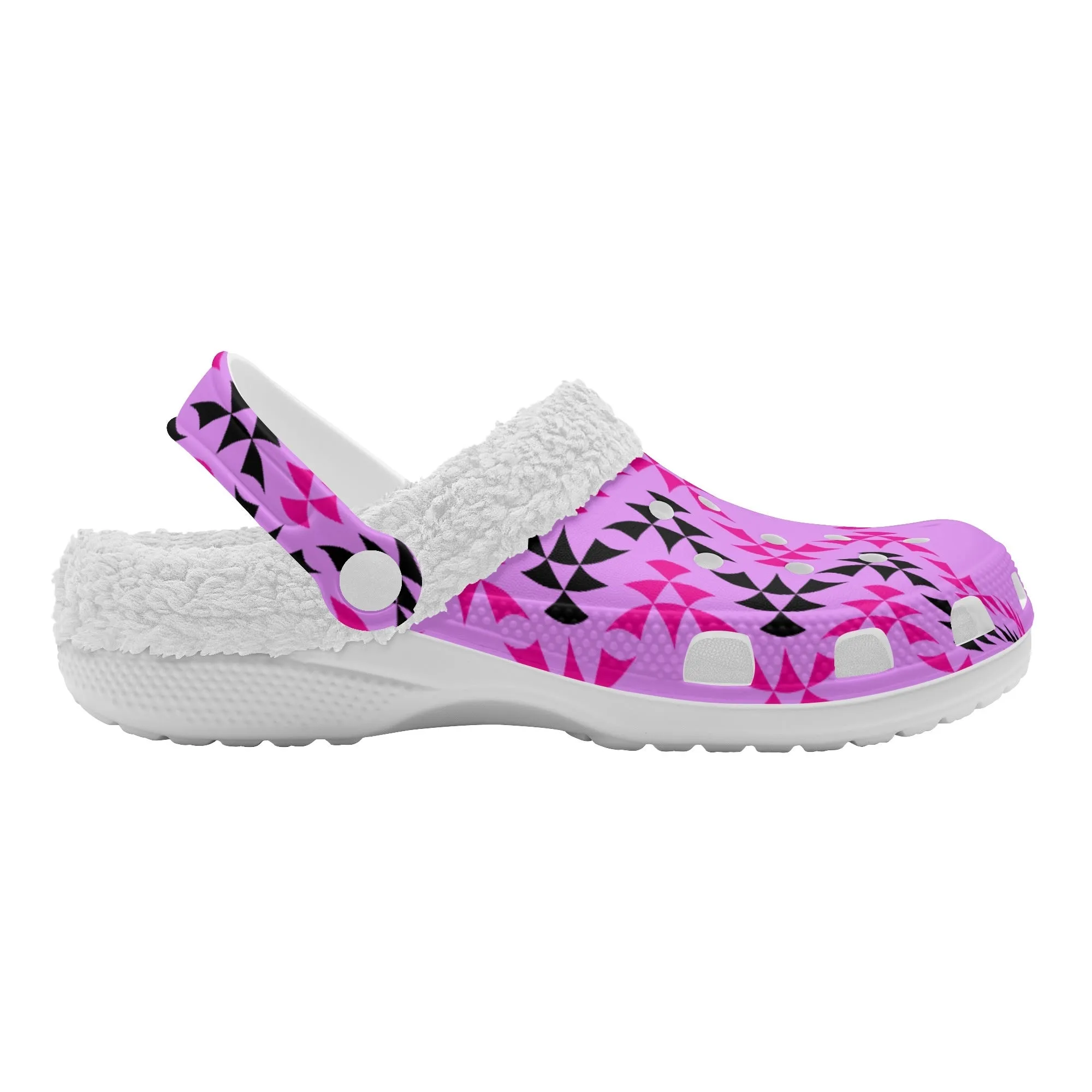 Adults White Warm House Clog Winter Fur Lined Garden Slippers