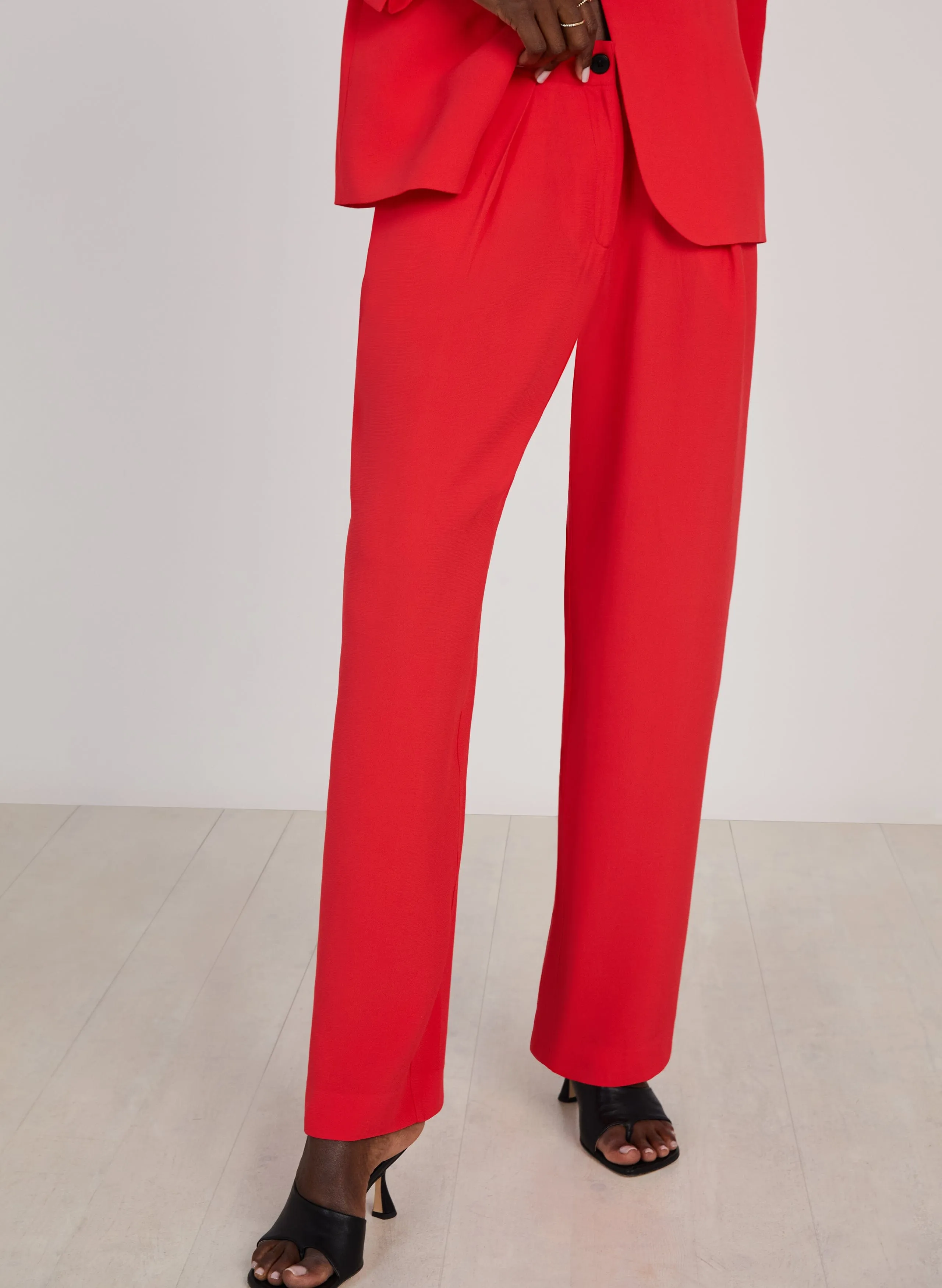 Anthea Ecojilin Viscose Trousers | Poppy Red