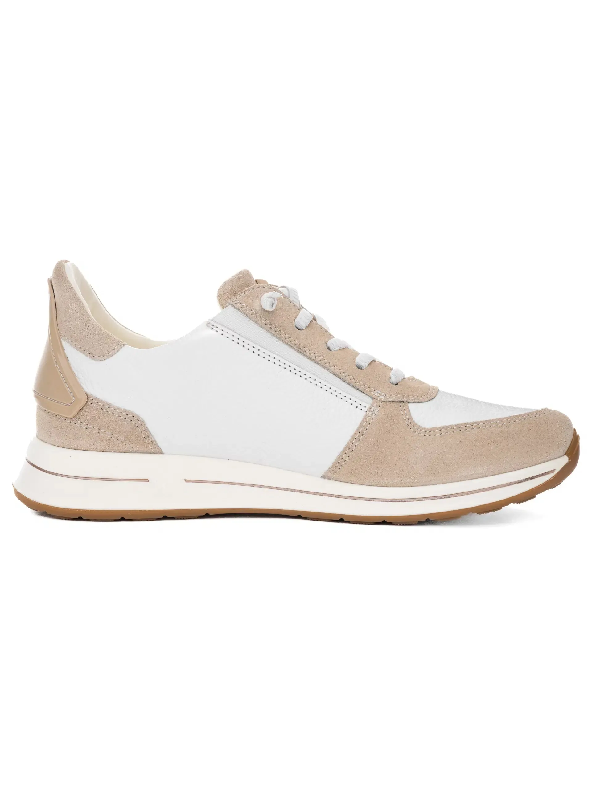 Ara - 24386 Beige and White Slip On Trainer
