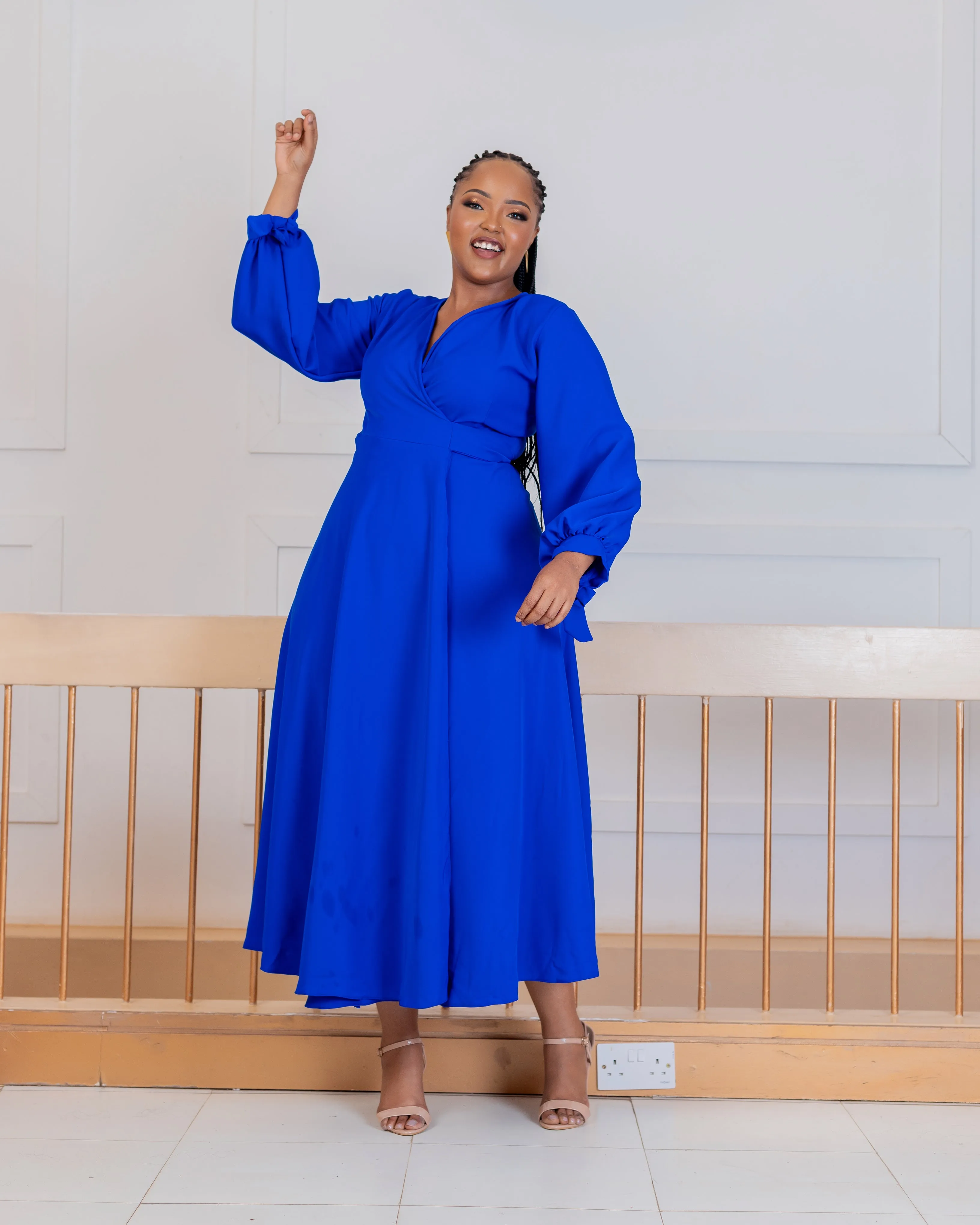 Asali Maxi Wrap Dress - Royal Blue