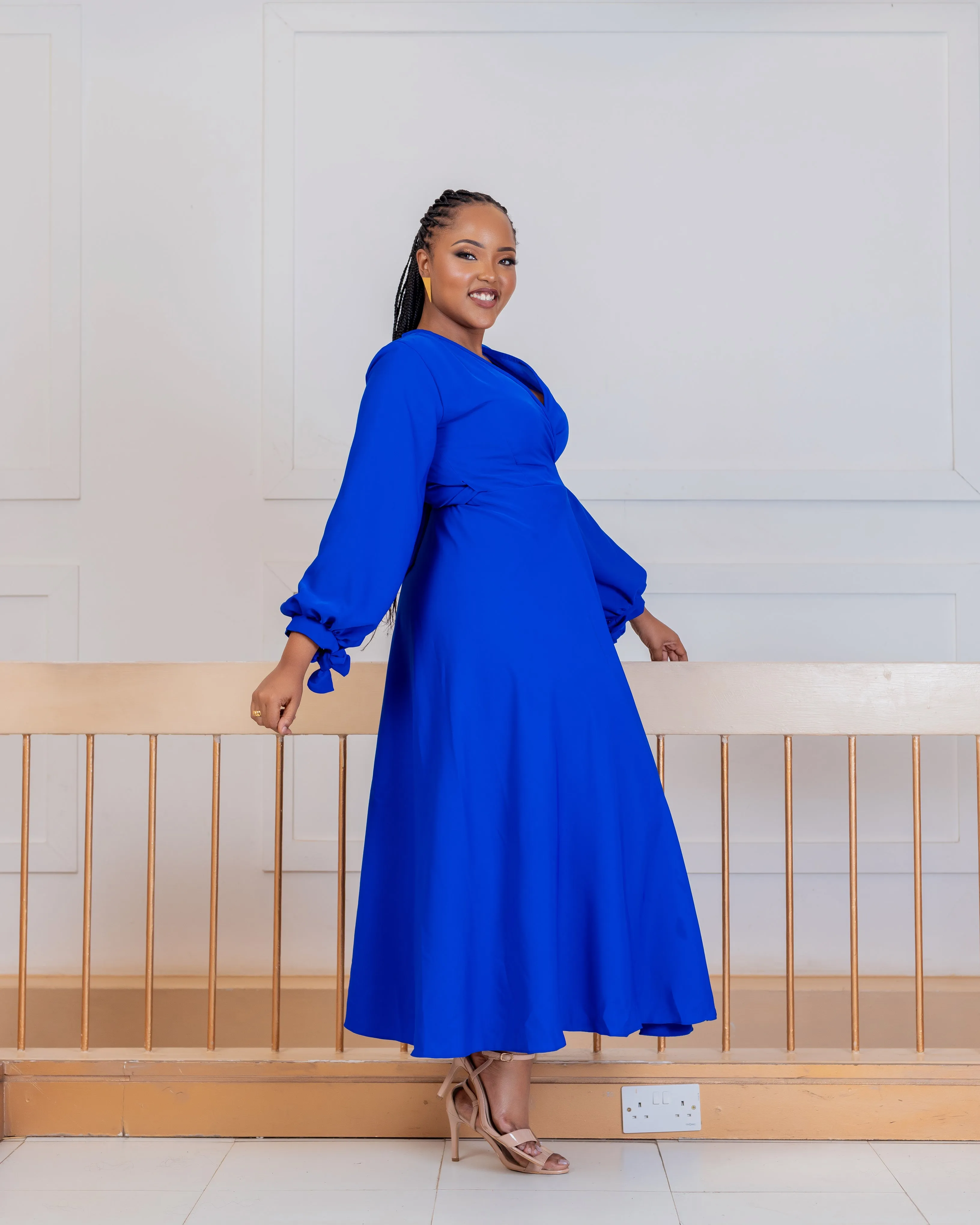 Asali Maxi Wrap Dress - Royal Blue