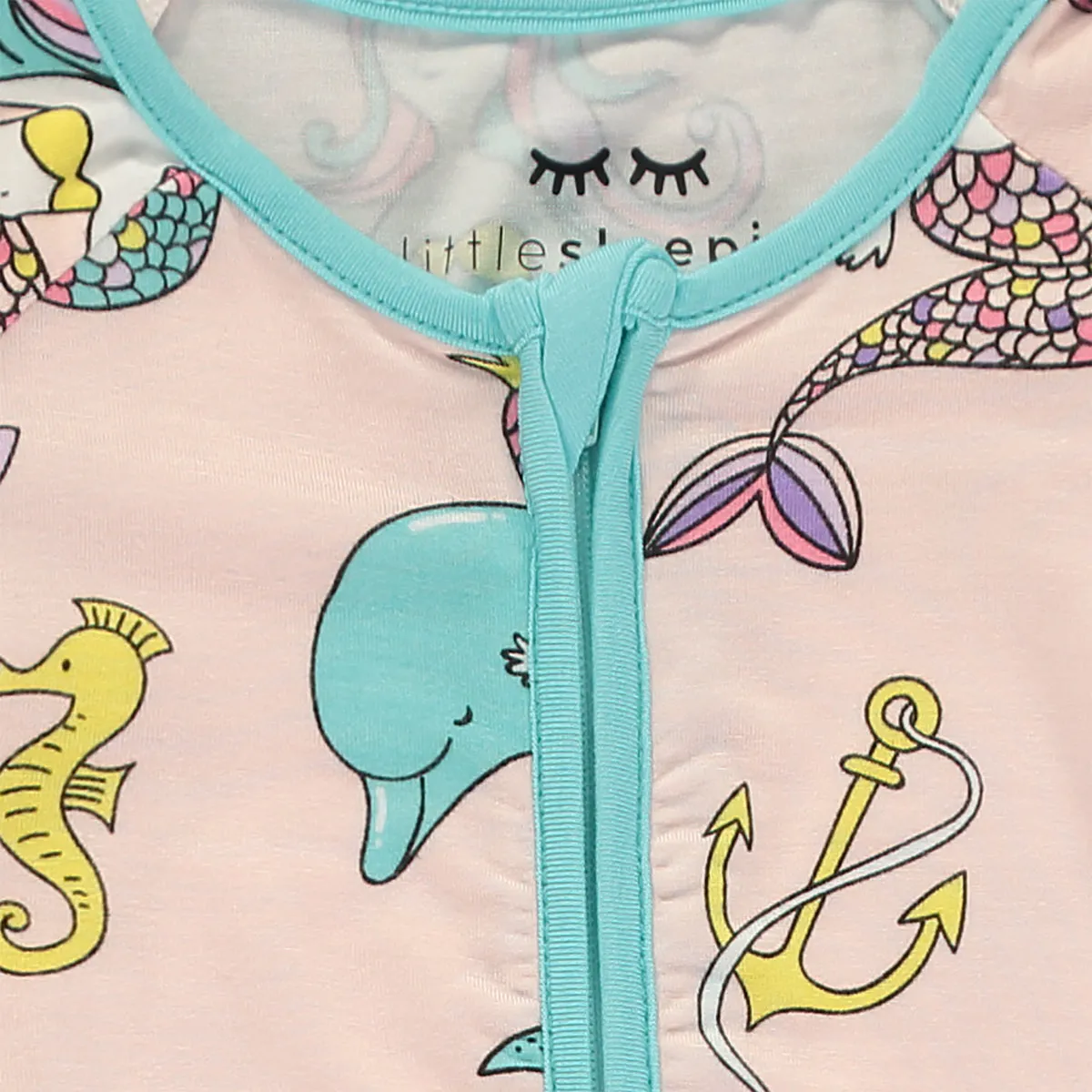 Baby Girls Pink Mermaid Sleepsuit