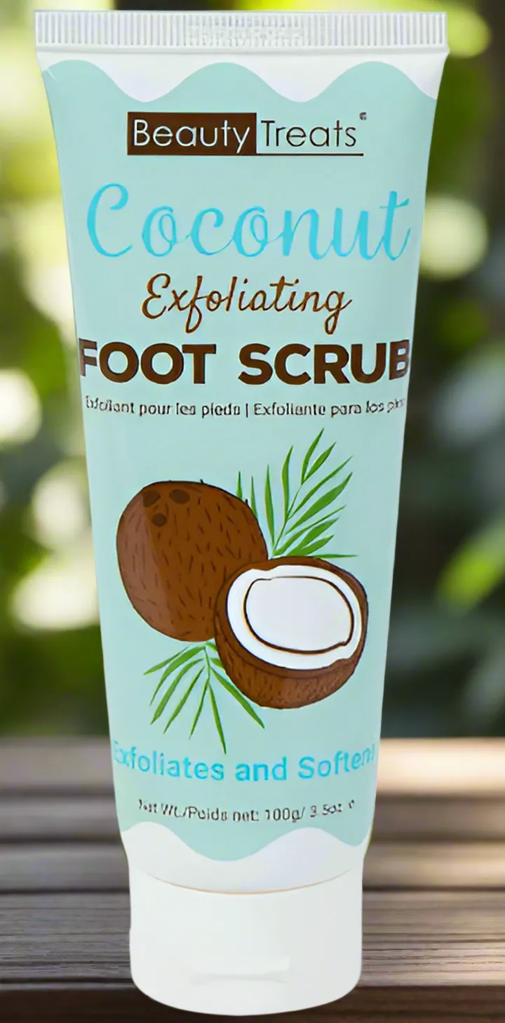 BEAUTY TREATS COCONUT EXFOLIATING FOOT SCRUB