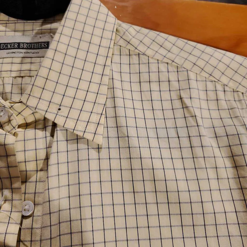 Becker Brothers Windowpane Yellow Shirt