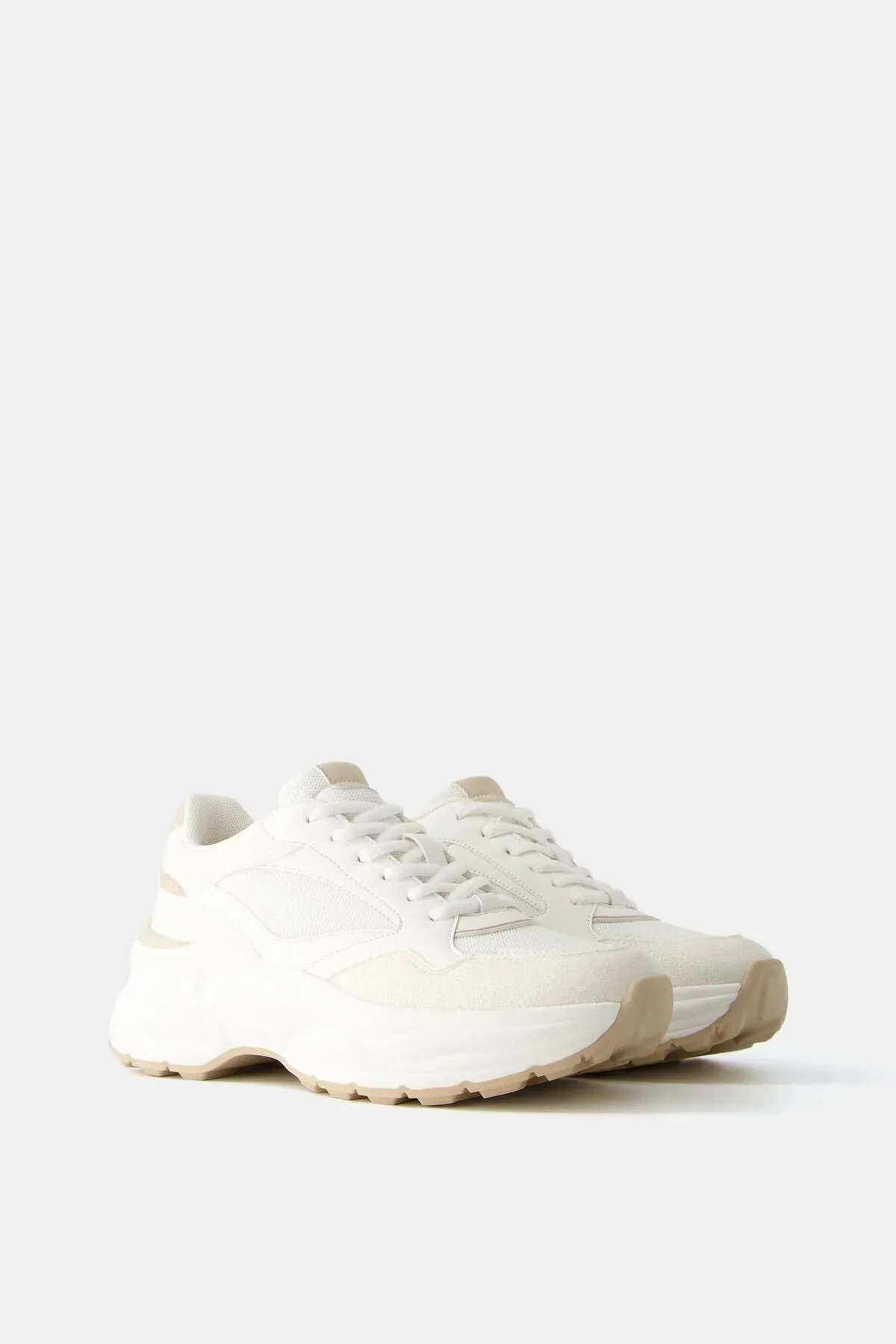 Bershka Women's Mesh contrast Sneakers