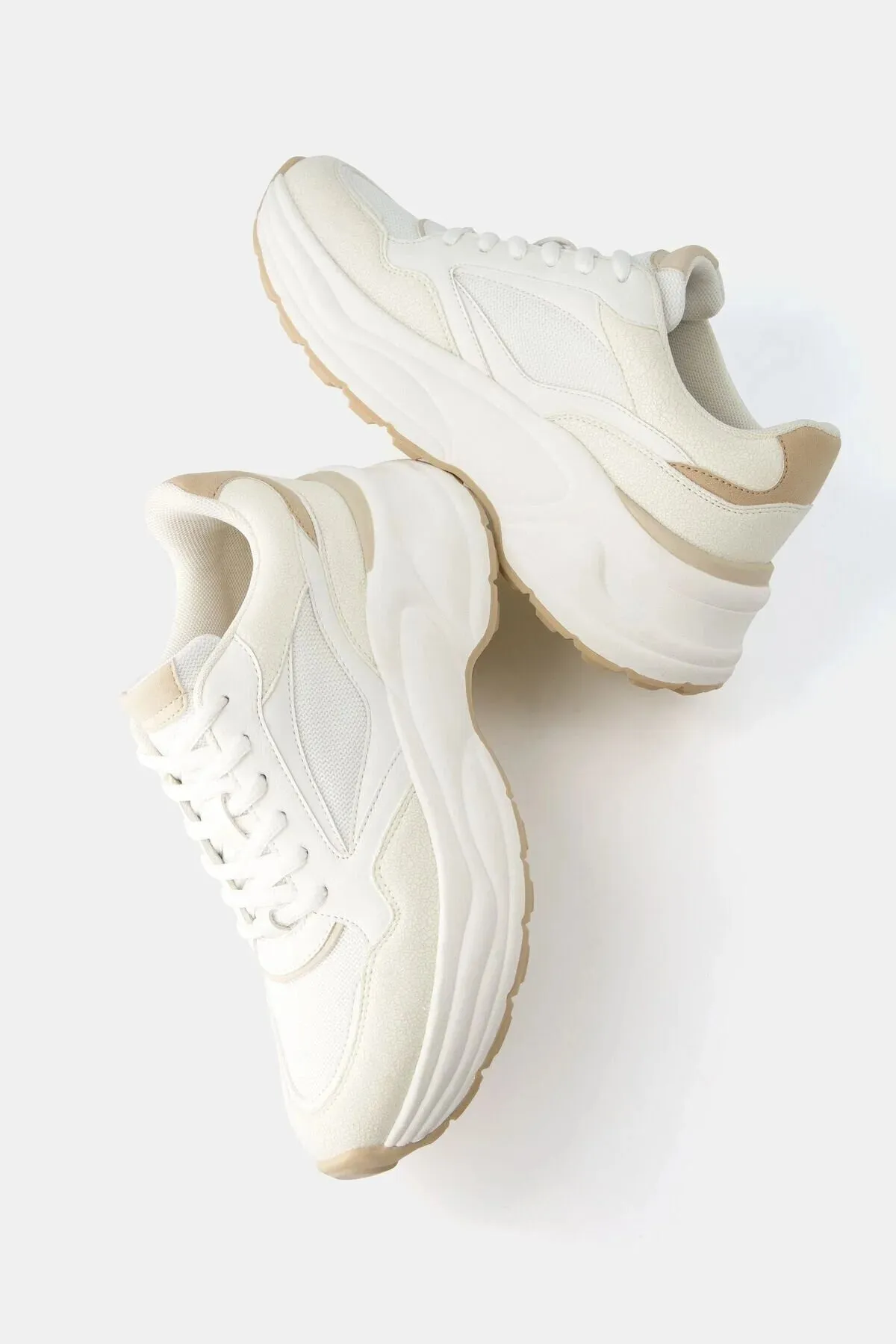 Bershka Women's Mesh contrast Sneakers