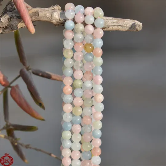 Beryl Morganite Smooth Polished Beads