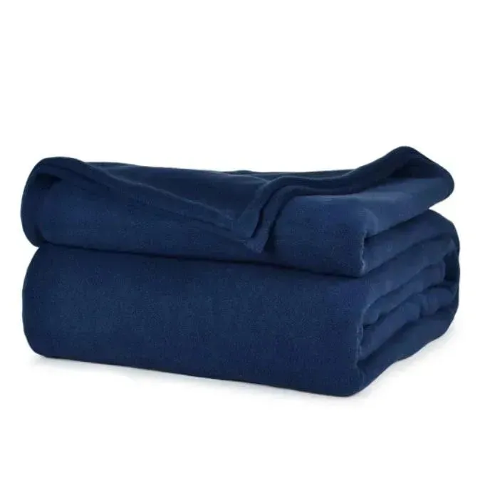 BHM Collection Light Weight Fleece Blankets 2 PK