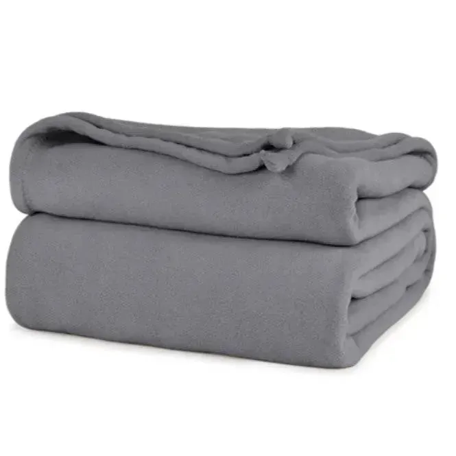 BHM Collection Light Weight Fleece Blankets 2 PK