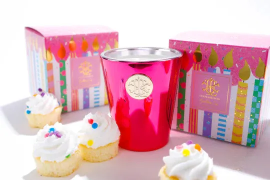 BIRTHDAY CAKE 8 OZ. DESIGNER BOX CANDLE