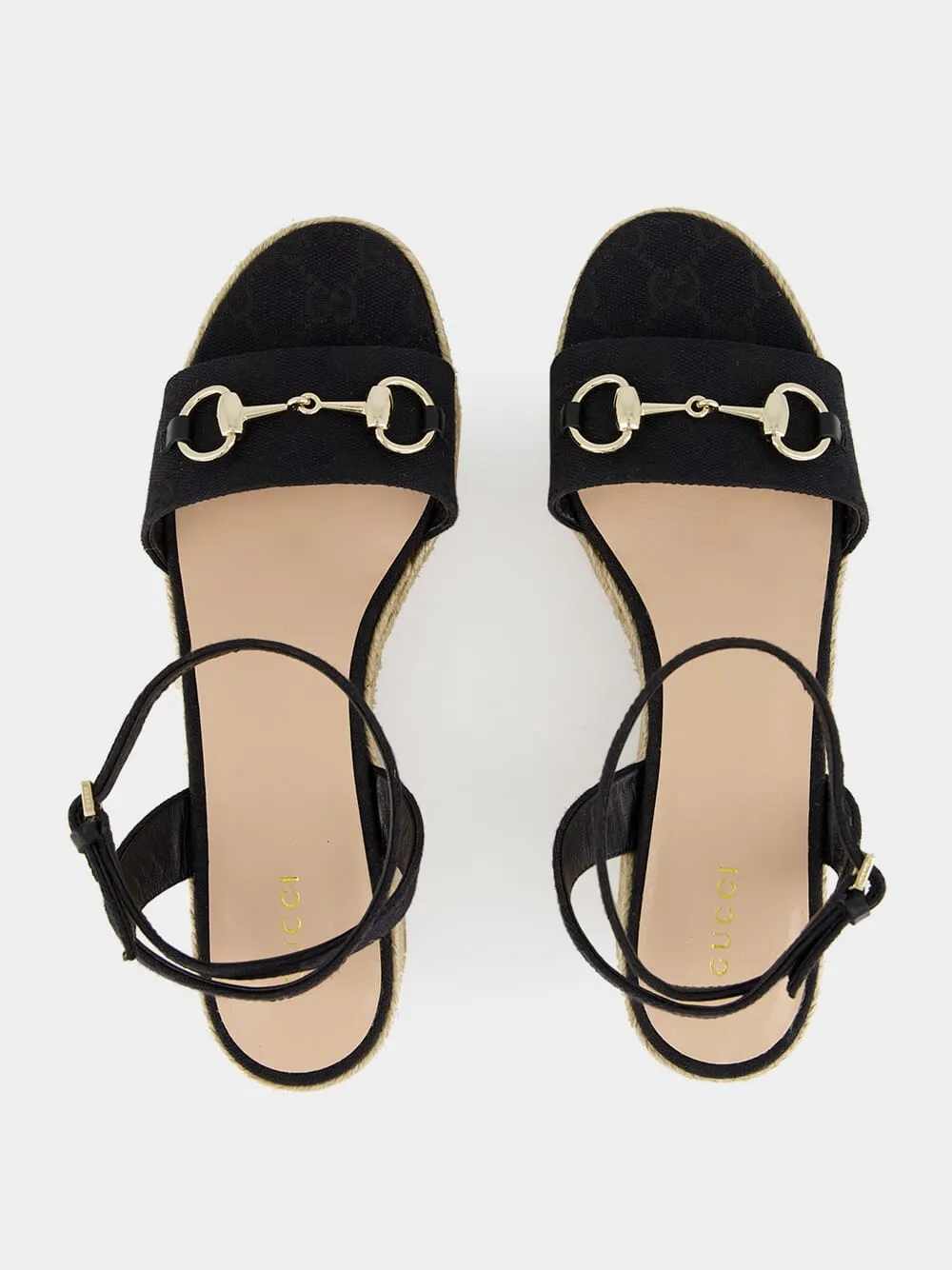 Black GG Canvas Espadrille with Horsebit
