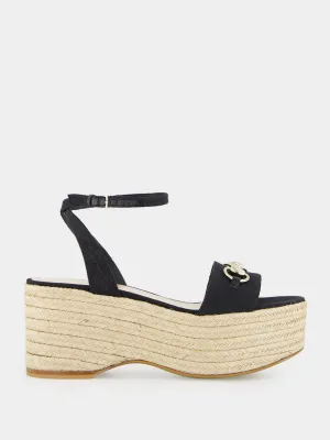 Black GG Canvas Espadrille with Horsebit