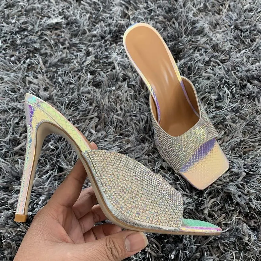 Bling Peep Toe Stilettos