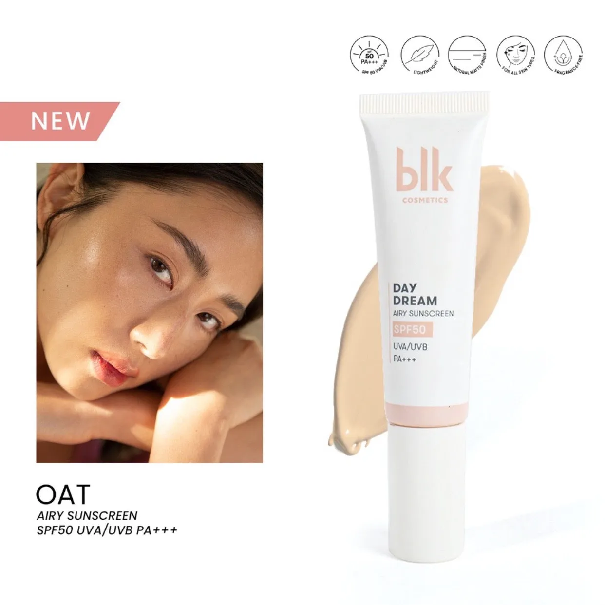 ￼Blk Cosmetics Daydream Airy Sunscreen SPF50