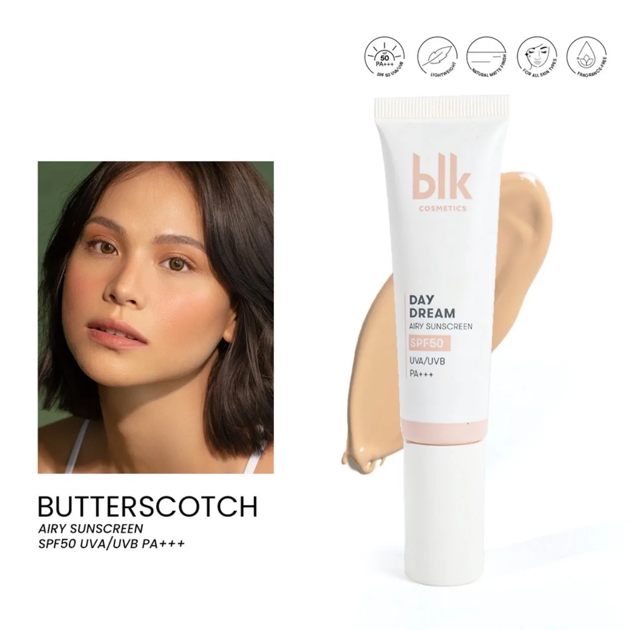 ￼Blk Cosmetics Daydream Airy Sunscreen SPF50