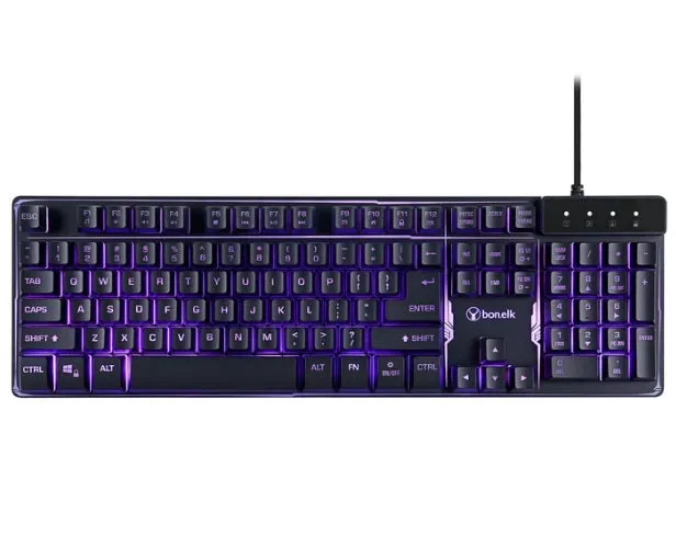 Bonelk Gaming LED Keyboard USB Full Size Keypad Backlit- Lighting Effect Modes