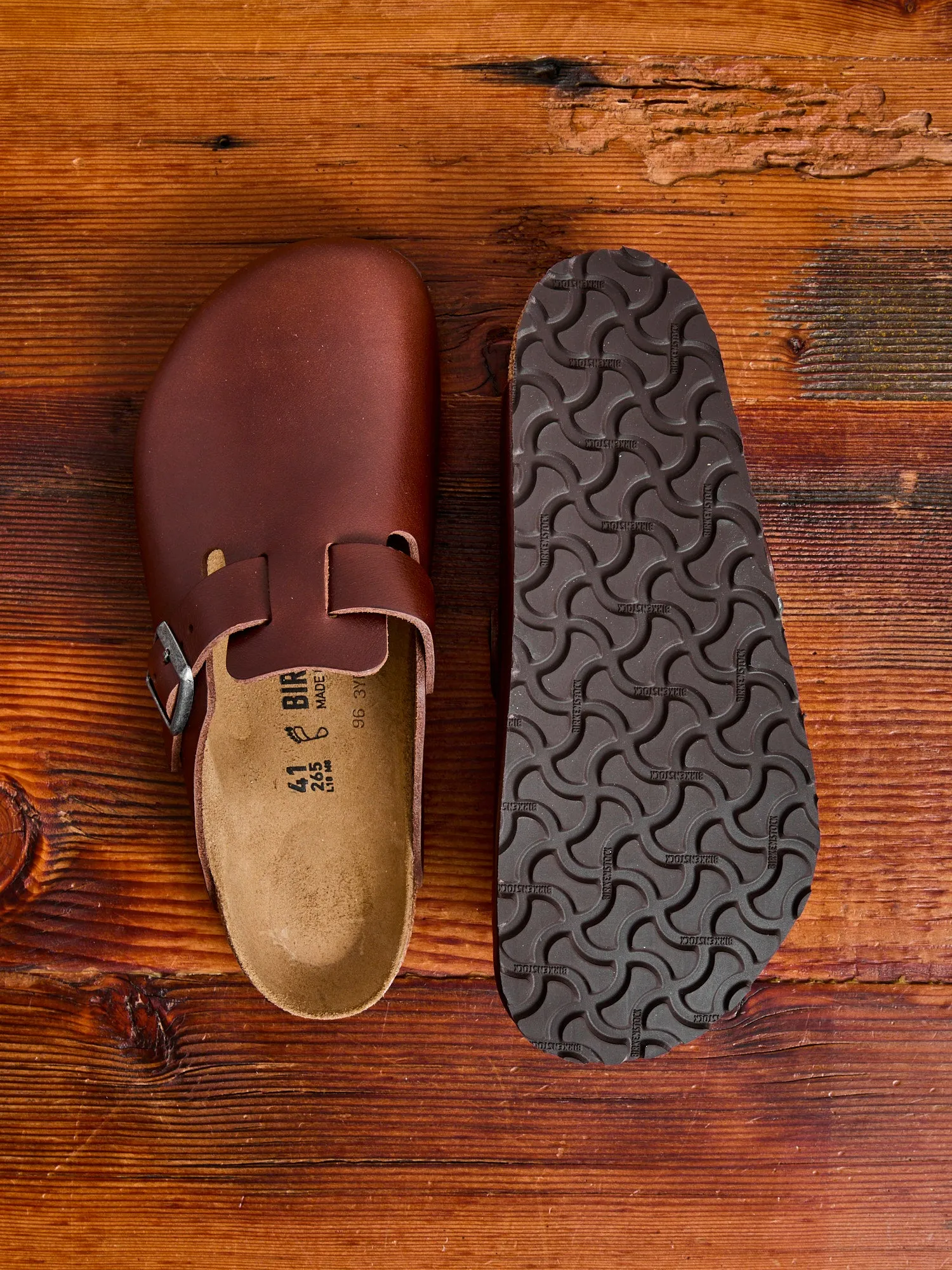 Boston Clog in Vintage Wood Roast Leather