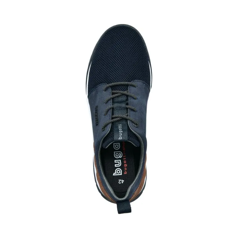 Bugatti Mens Blue Lace Up Smart Casual Trainer 322-ADW01-6900