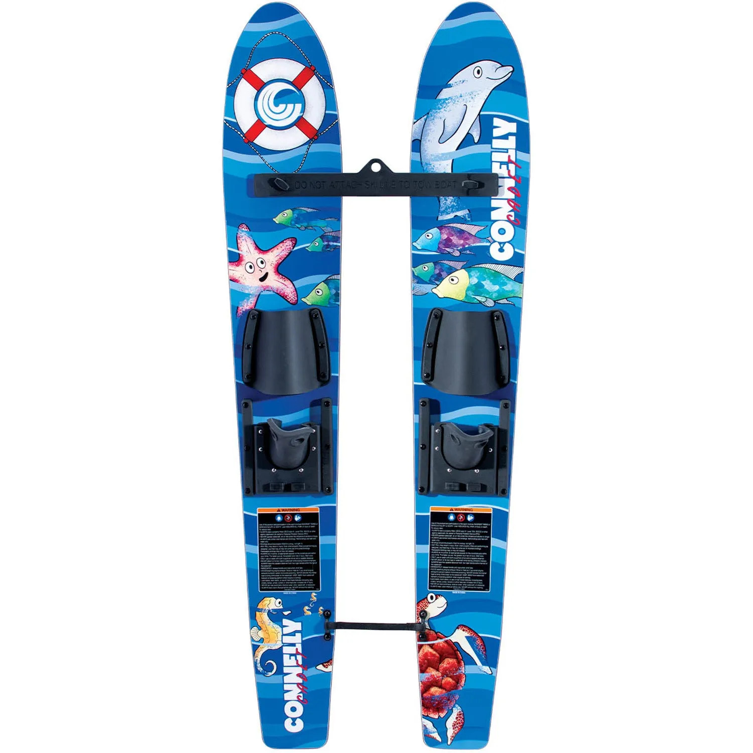 Cadet Jr Combo Water Skis w/ Trainer Bar & Rope