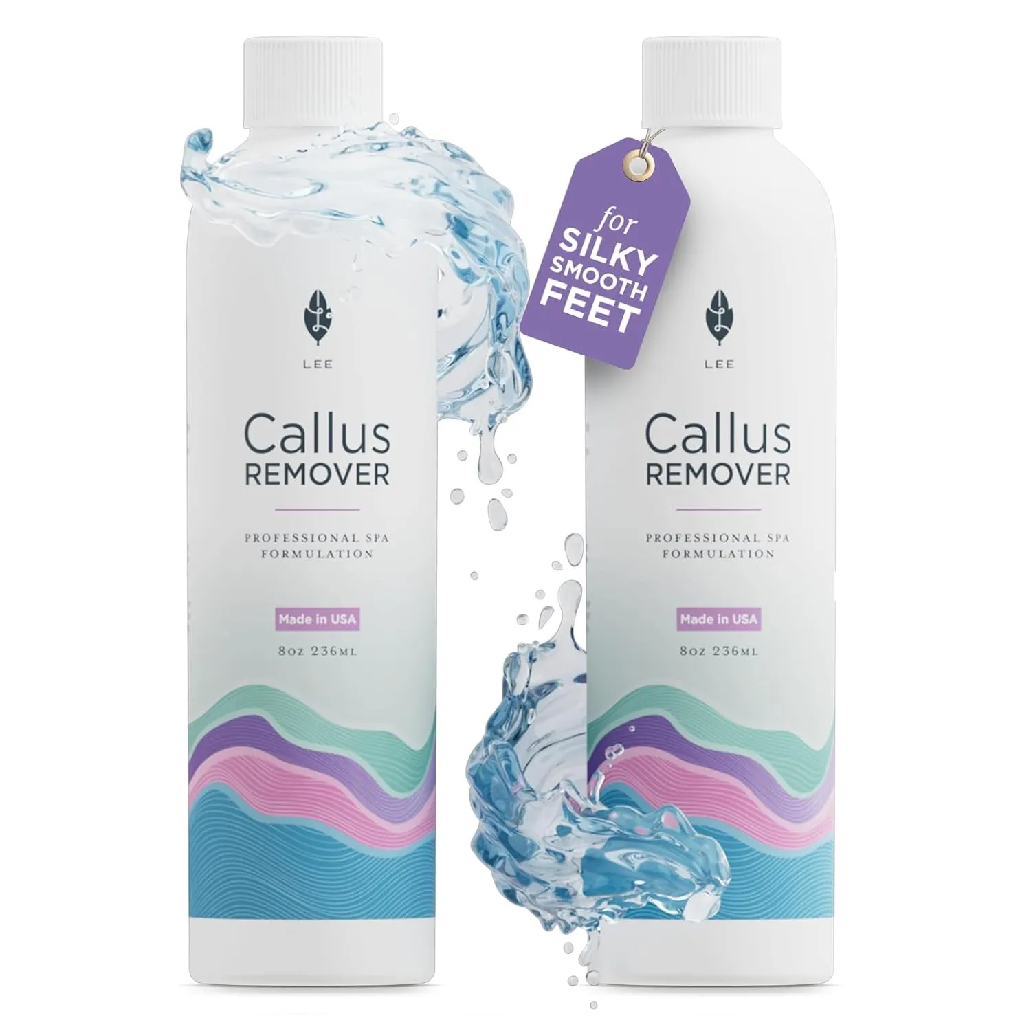 Callus Remover for Feet - Original, Powerful Formulation - Extra Strength Gel, Home Pedicure Foot Spa Results - Cracked & Dead Dry Skin Supplies - 8 Oz