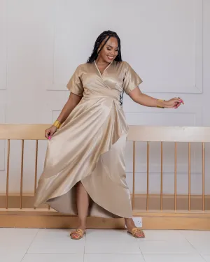 Chaiyat Maxi Wrap Dress - Nude
