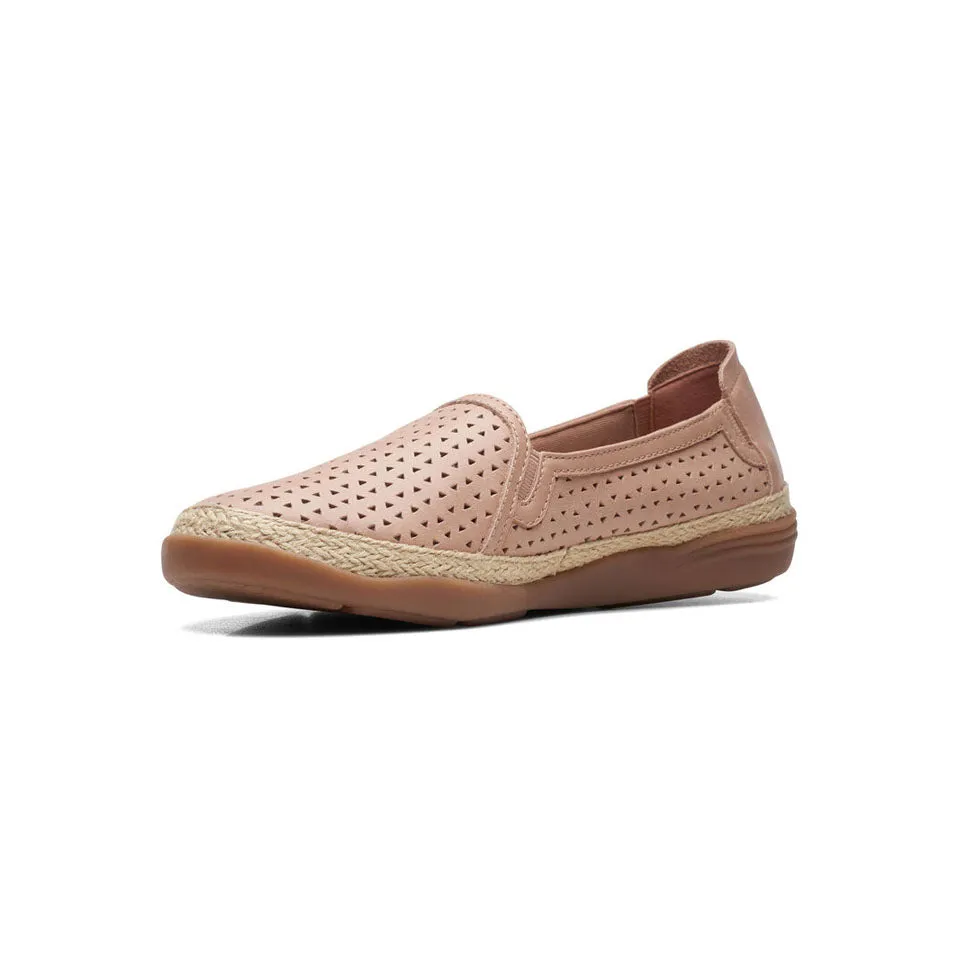 Clarks Women's Elaina Ruby Navy | Warm Beige Leather