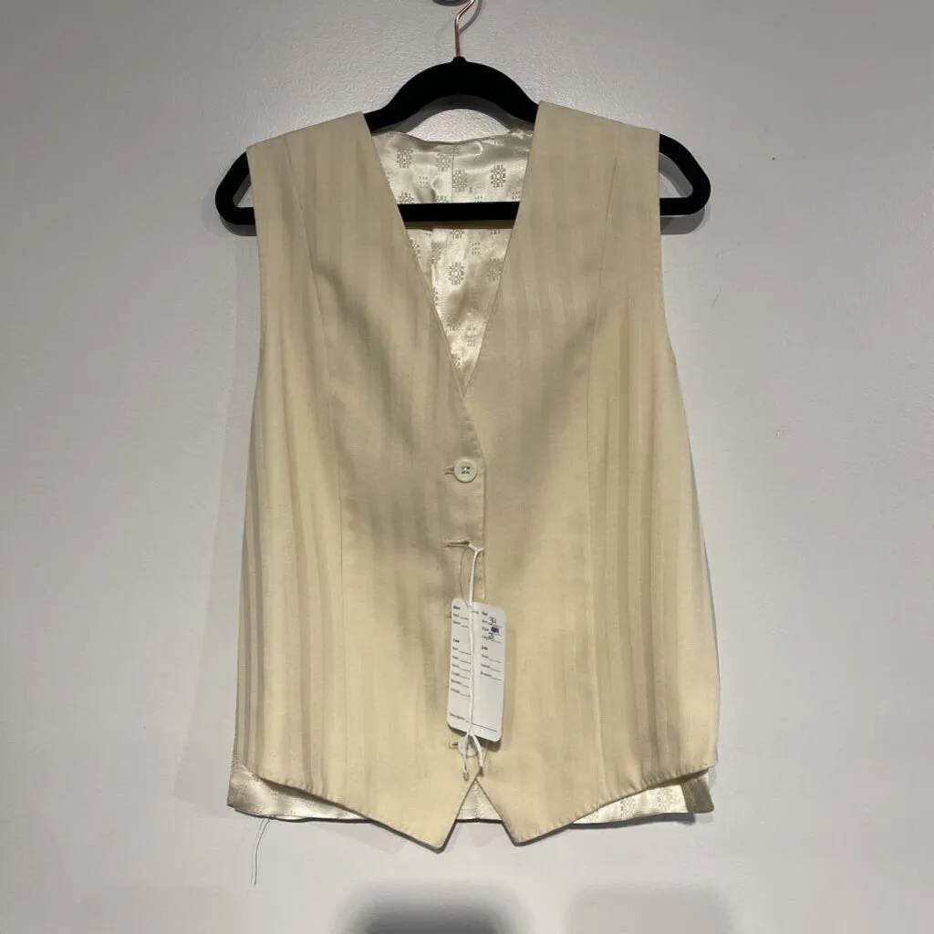 Cream Striped Vest