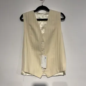 Cream Striped Vest