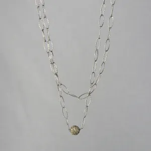 Diamond Ball Open Link Necklace