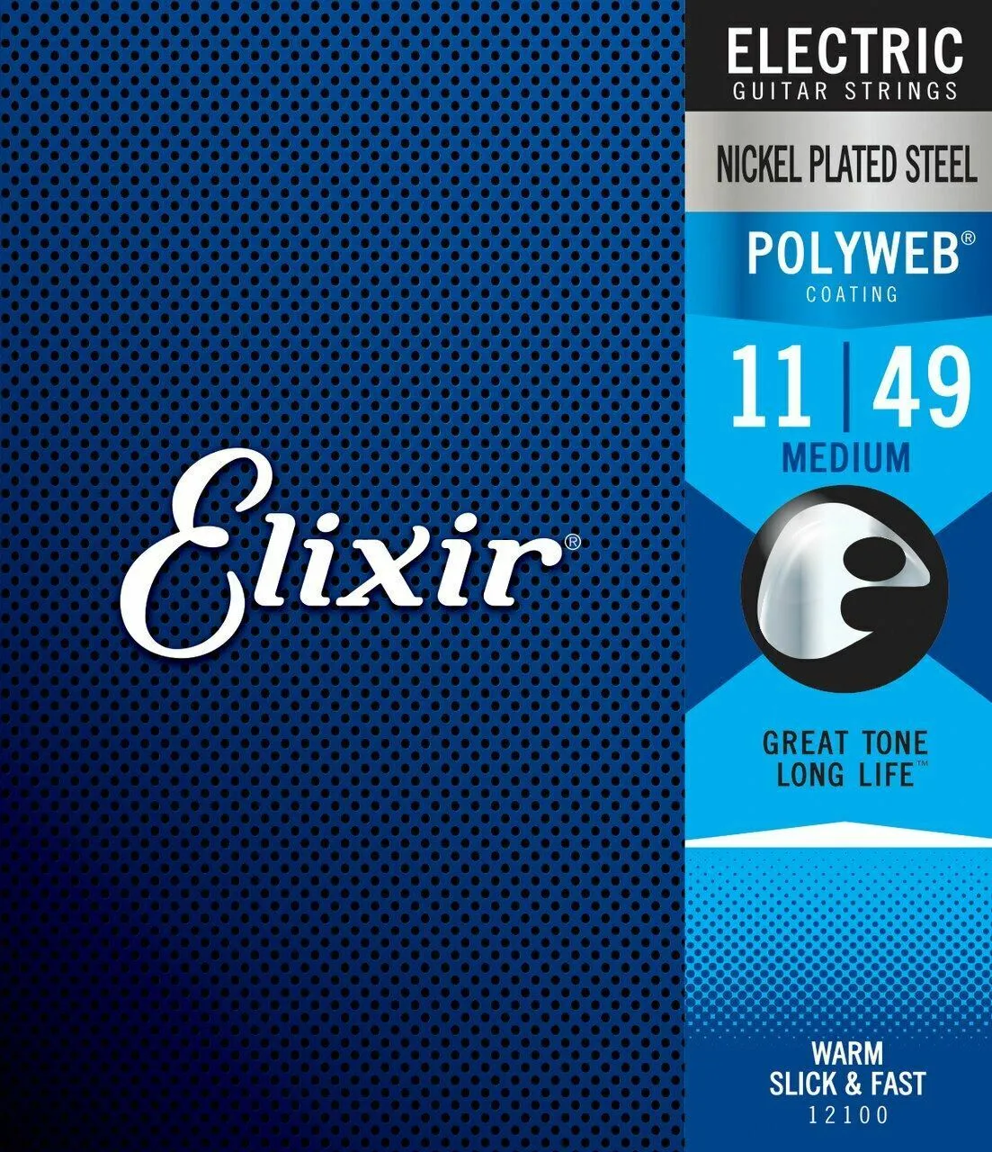 Elixir Electric Guitar Strings with POLYWEB Coating Medium (.011-.049)