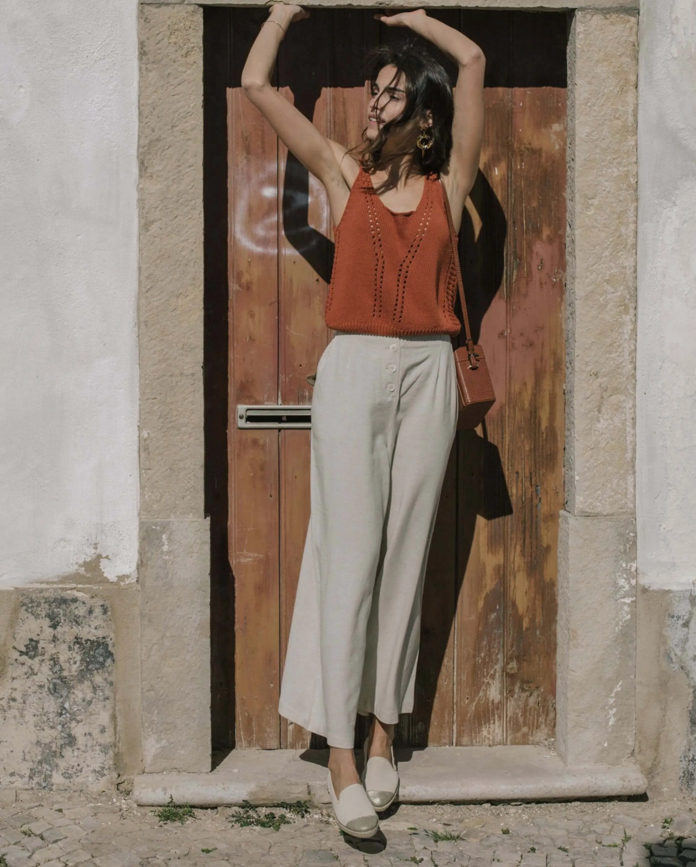 Espadrille femme coton, beige doré