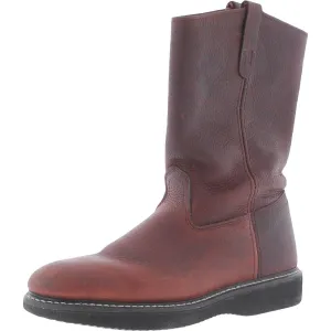 Fin & Feather Mens Wellington Leather Mid Calf Work Boots